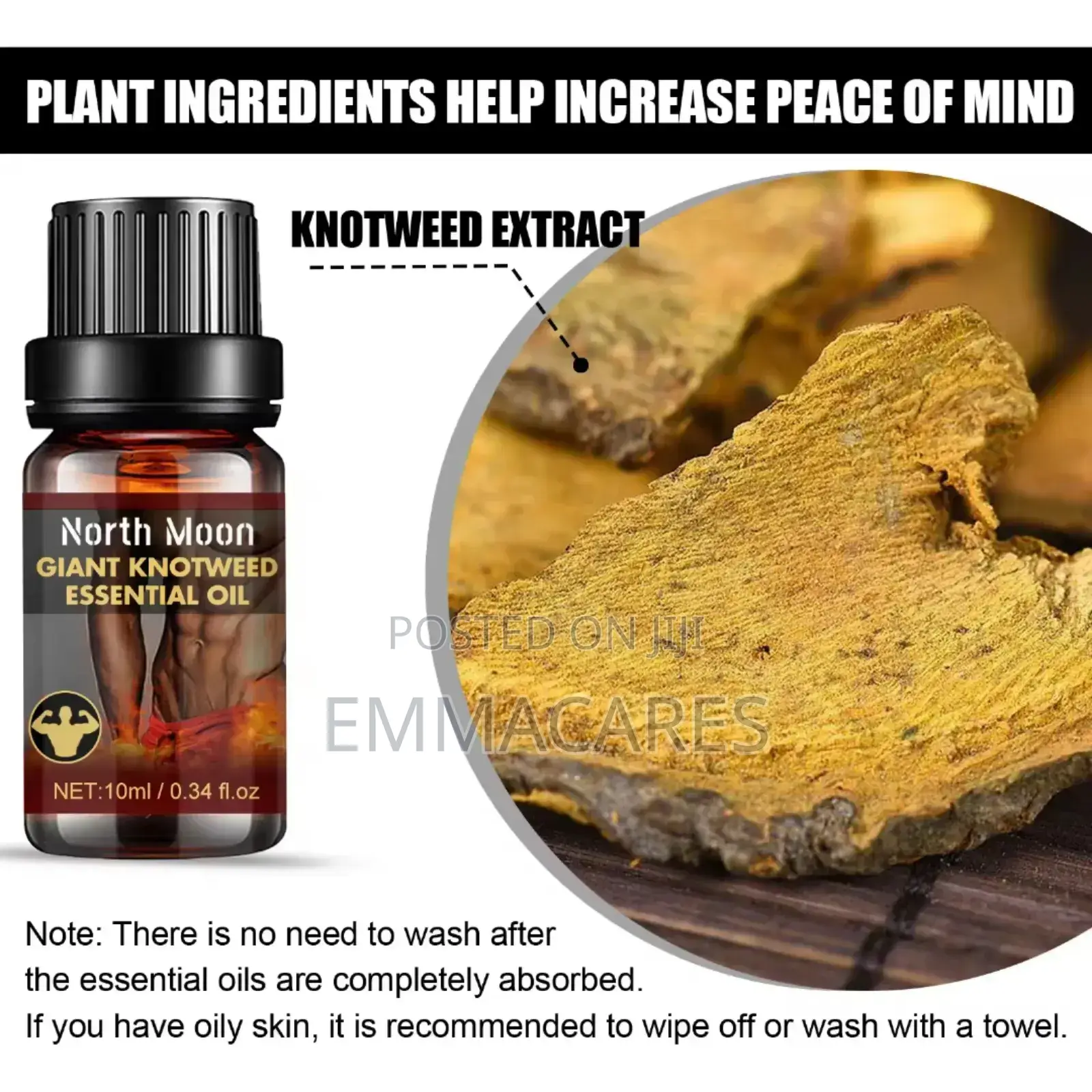 North Moon Giant Knotweed Essential Oil. Penis Enlarge Oil for Men.