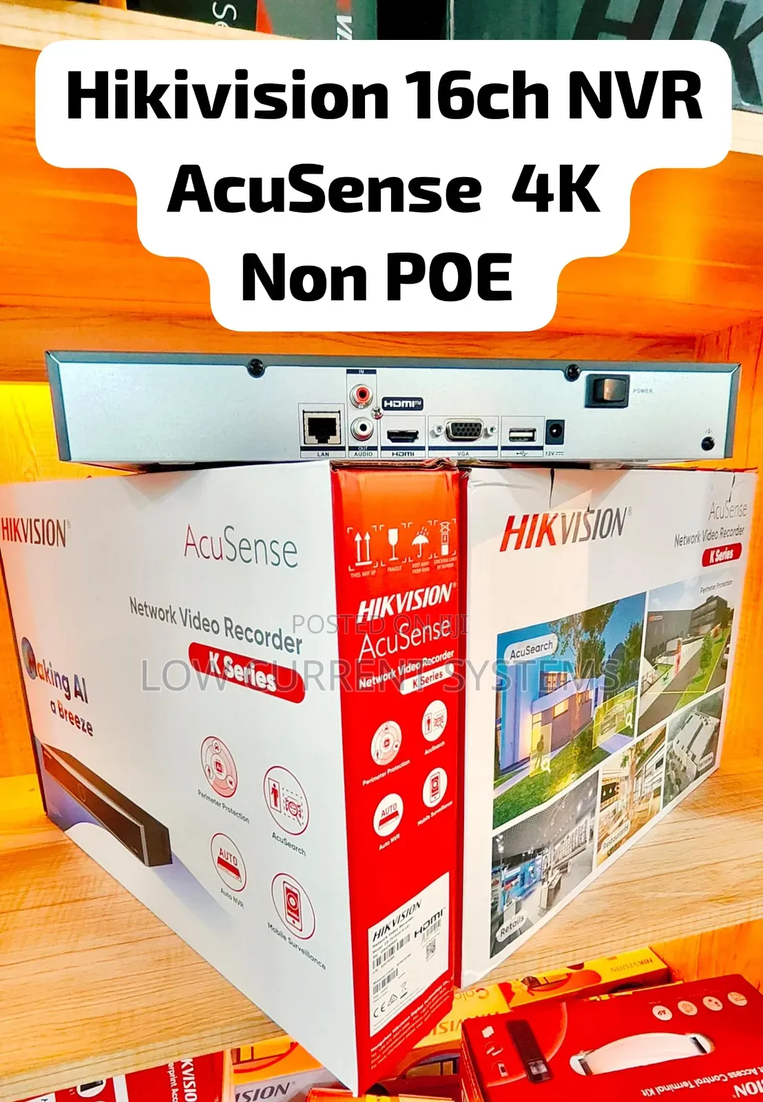Hikivision 16ch NVR 16-Ch 1u K Series Acusense NVR Non Poe 7616nxi