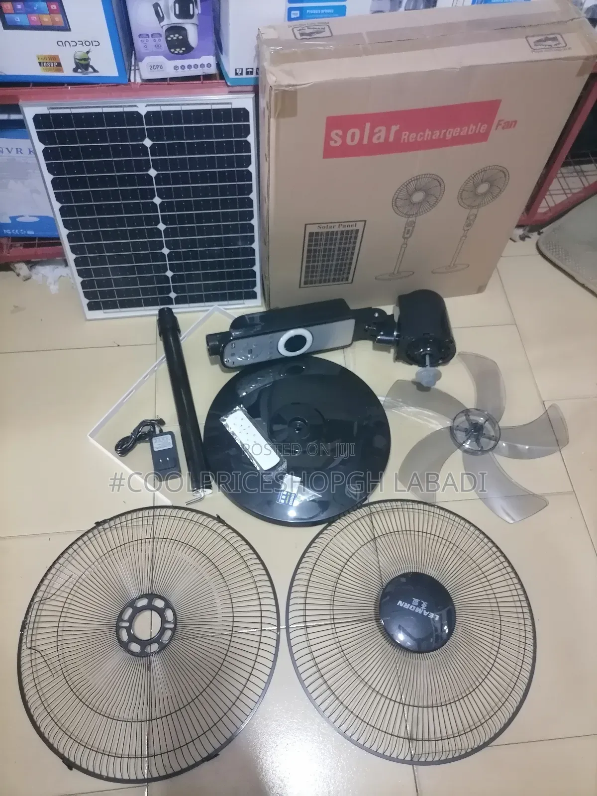 Solar Powered Standing Fan
