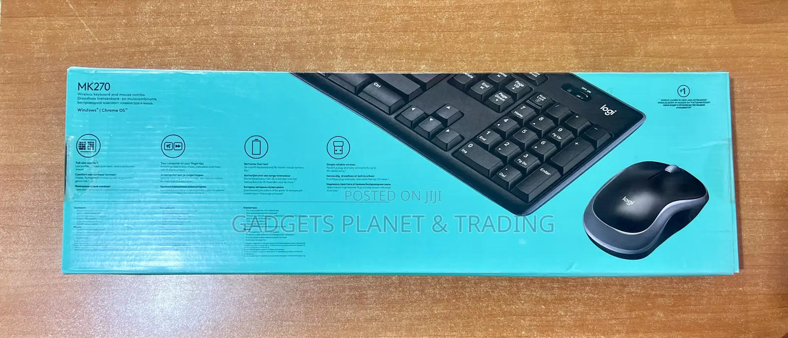 Logitech – Mk270 Wireless Keyboard and Mouse – Black