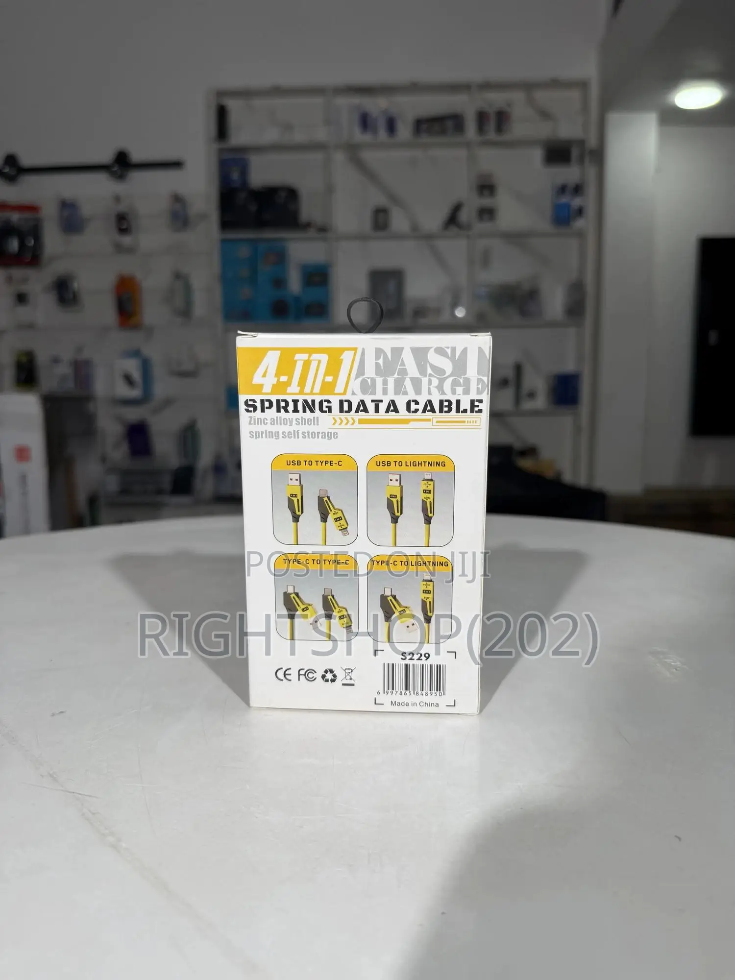 4 in 1 Fast Spring Data Cable