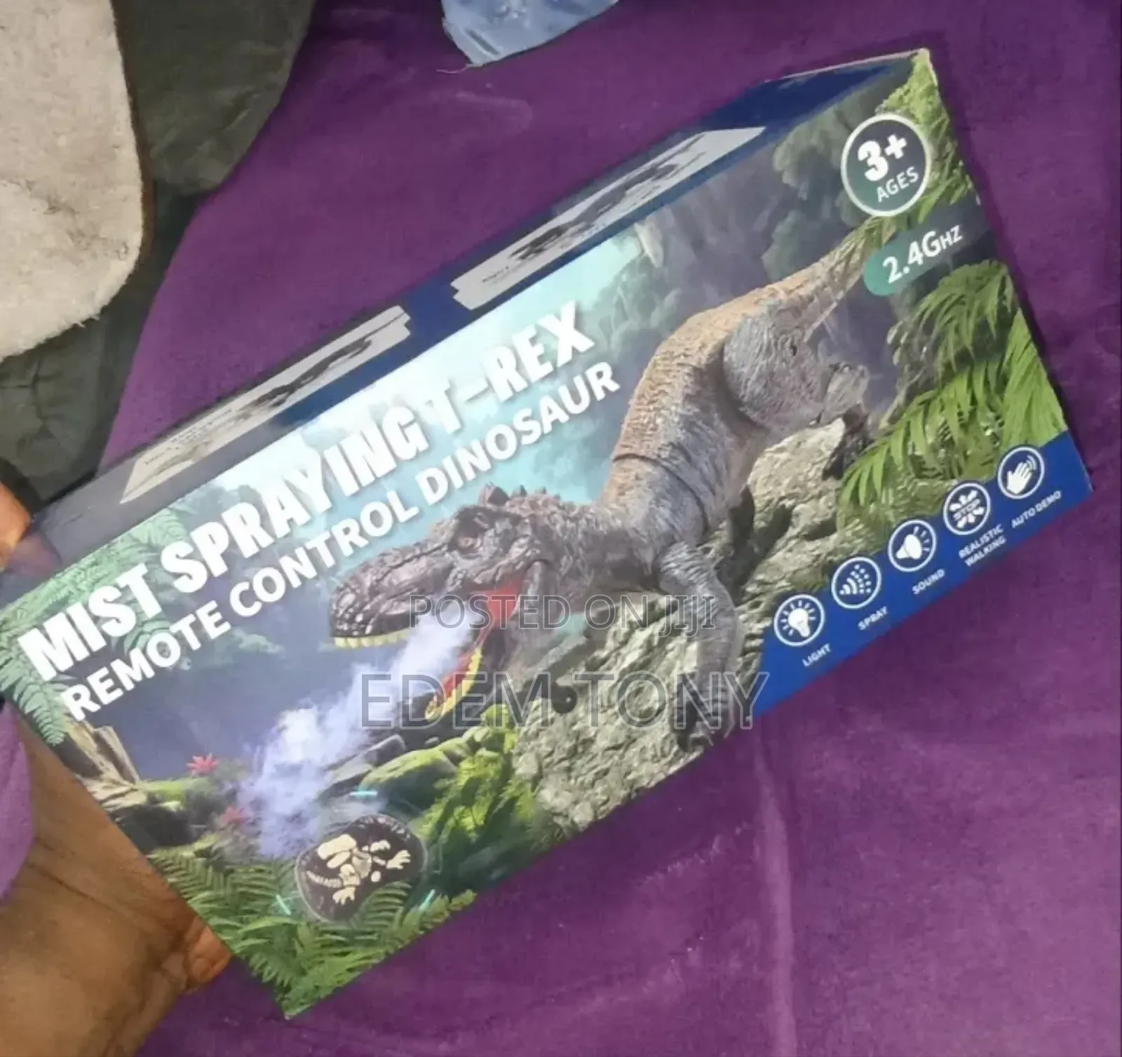 A Mist Spraying T-Rex Remote Control Dinosaur Toy