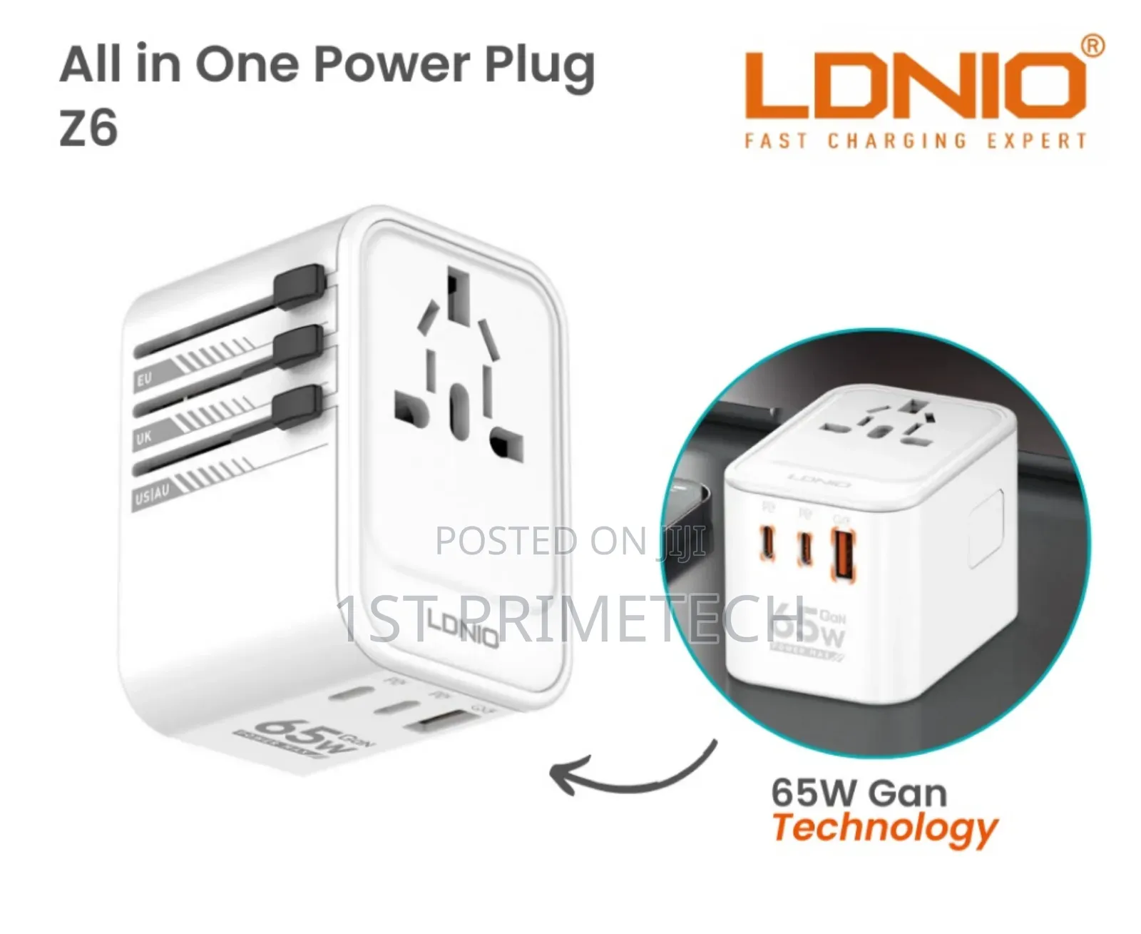 Ldnio All in One 65w Gan Travel Adapter
