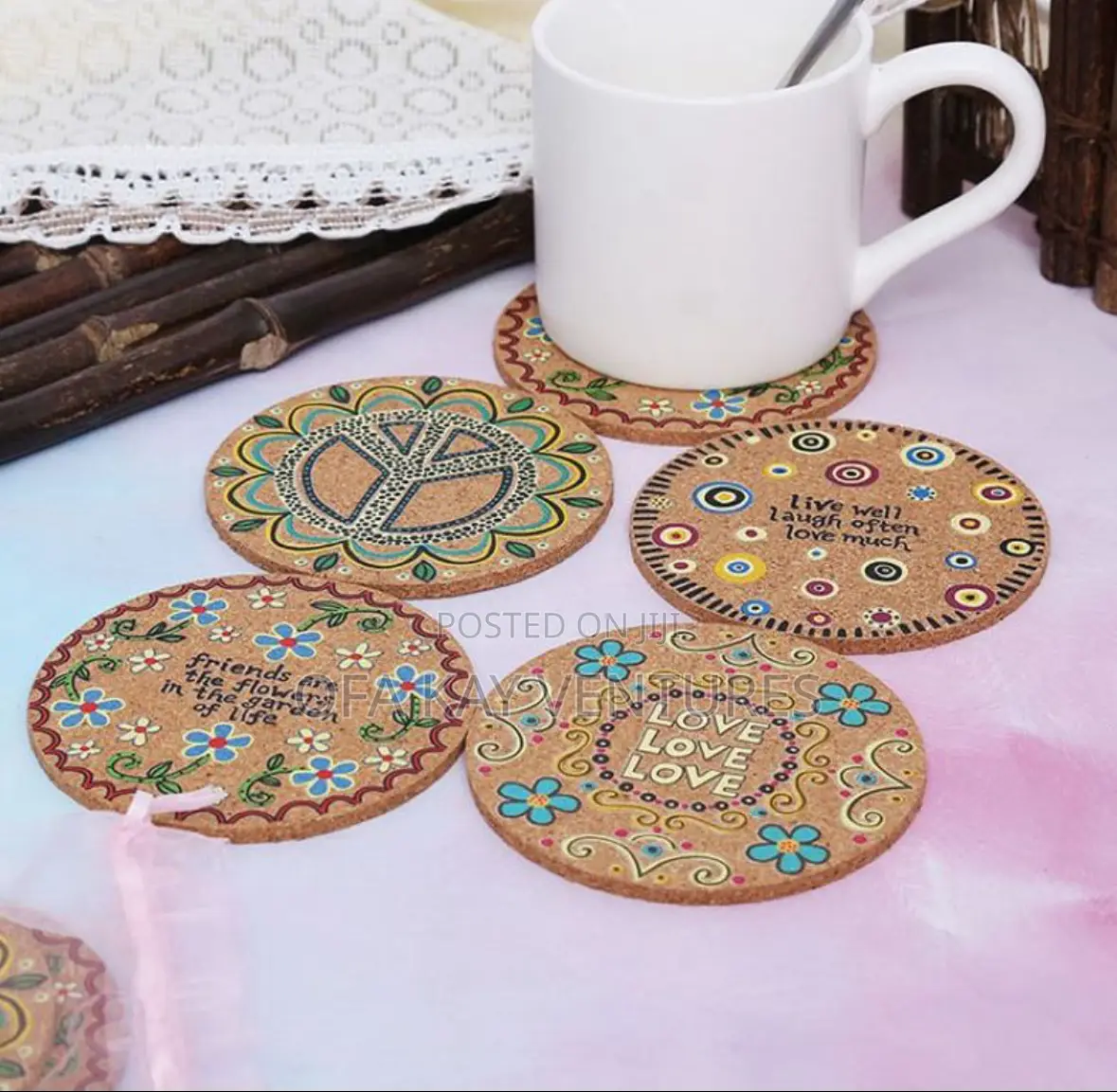 5pcs Coaster on Table