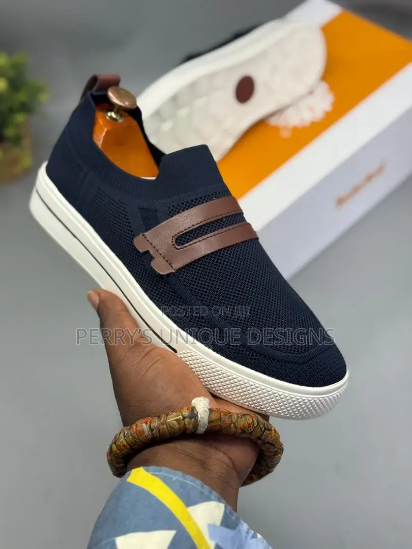 Urbanflex Elite Slip-on Loafers - Navy Blue (White Sole)
