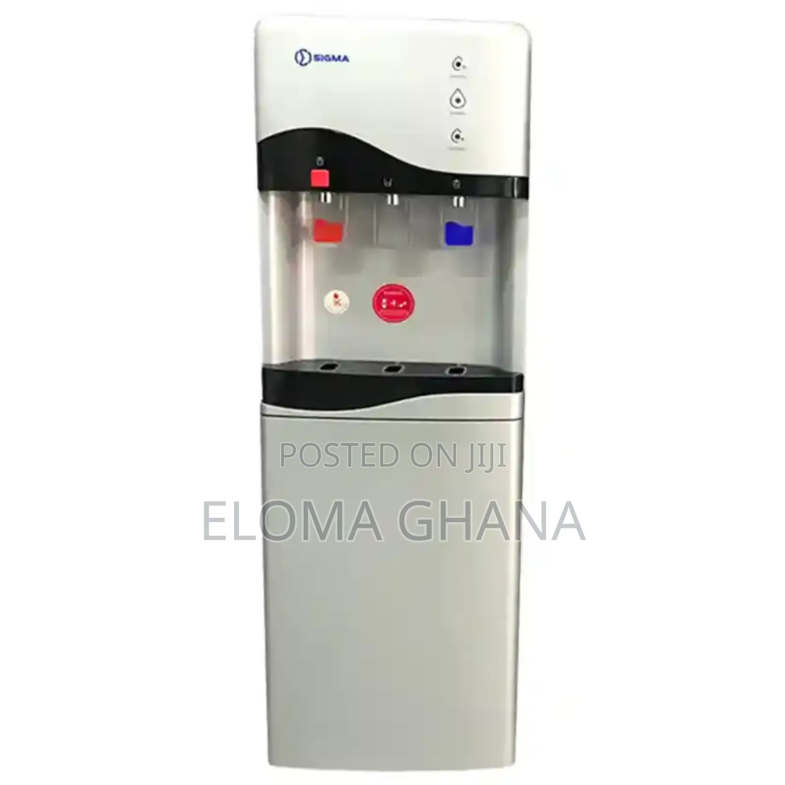A Sigma Silver Freestanding Top-Loading Water Dispenser,