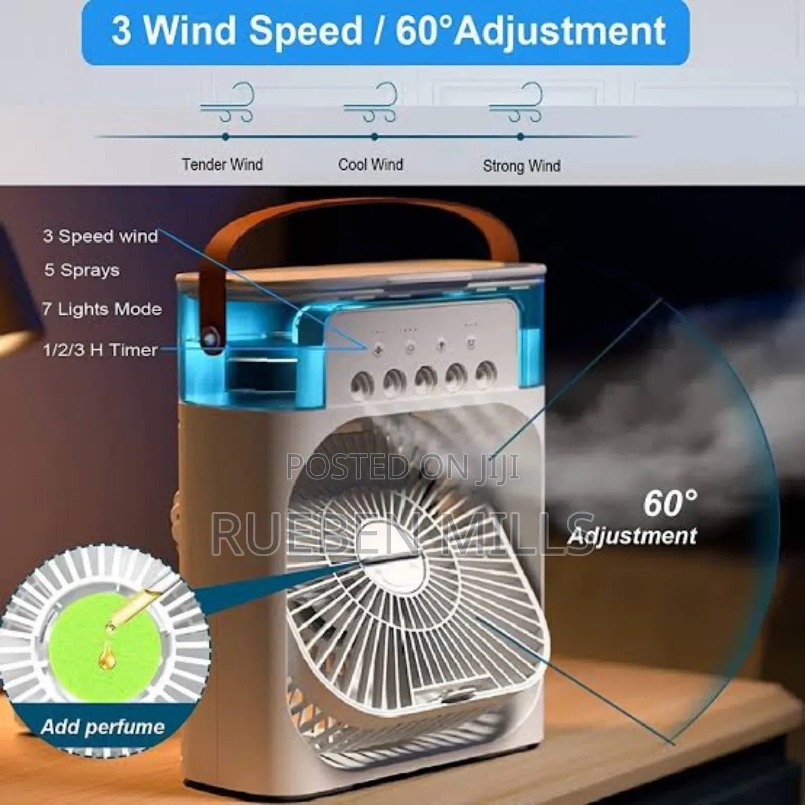 Usb Handle Evaporative Air Cooler Fan