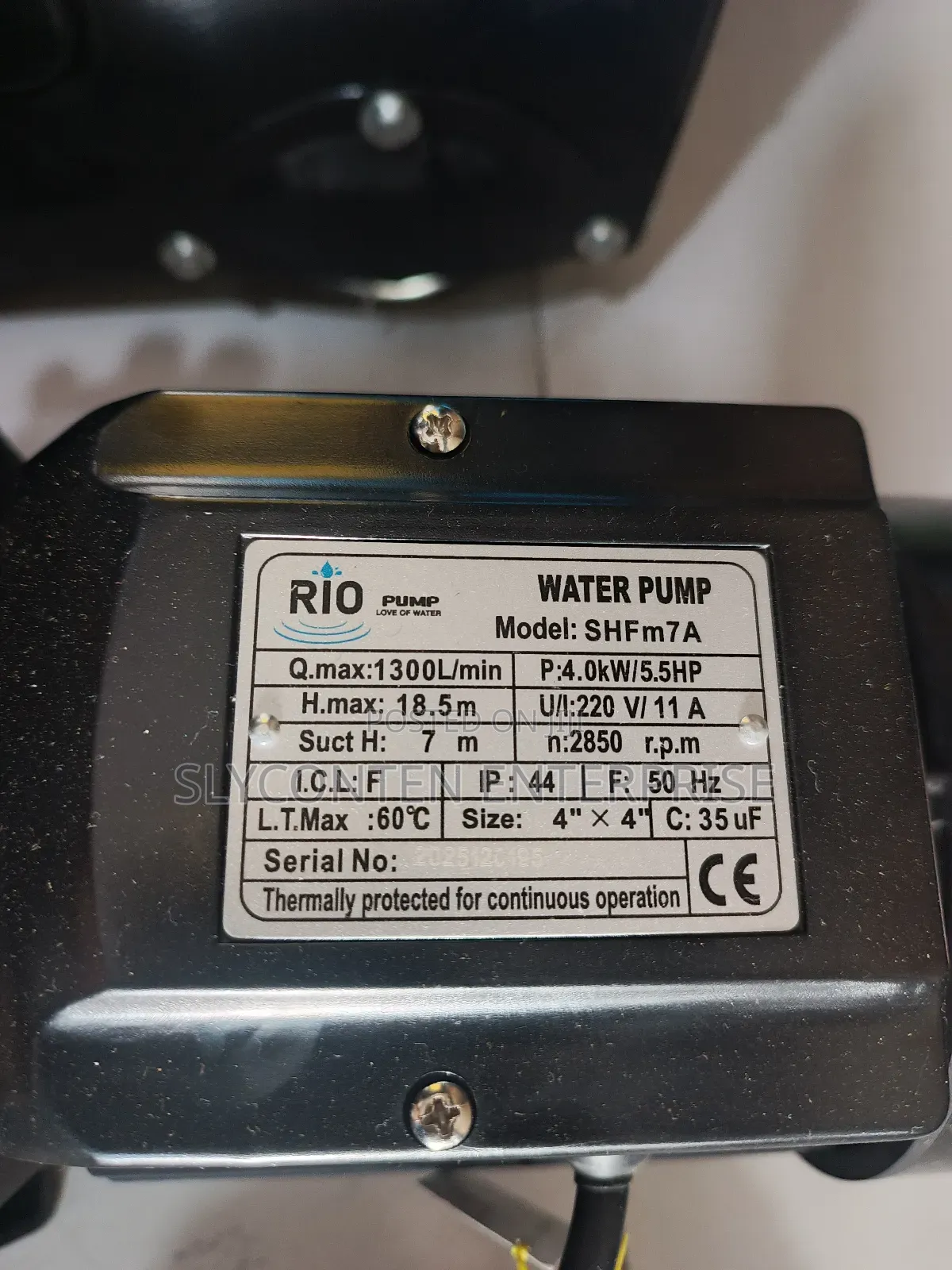 5.5hp Water Pump With 4"In Nd Out