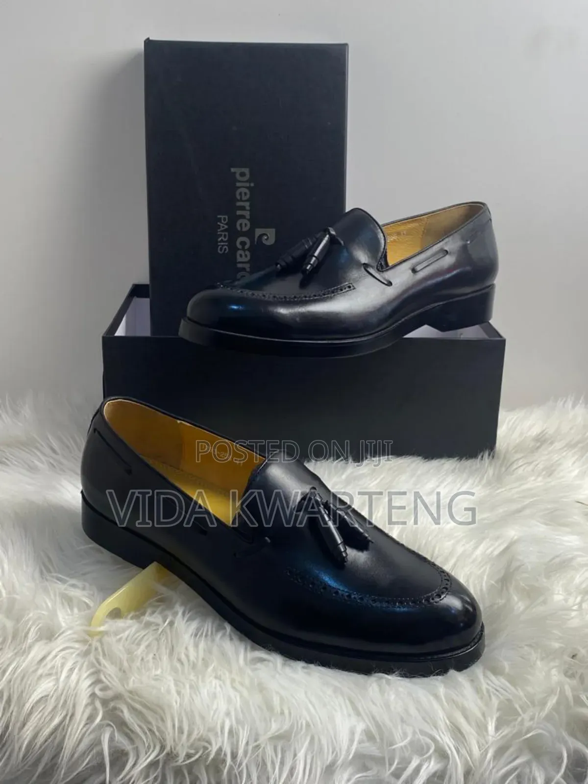 Executive Classic Pierre Cardin Black Leather Ring My Bell Shoe