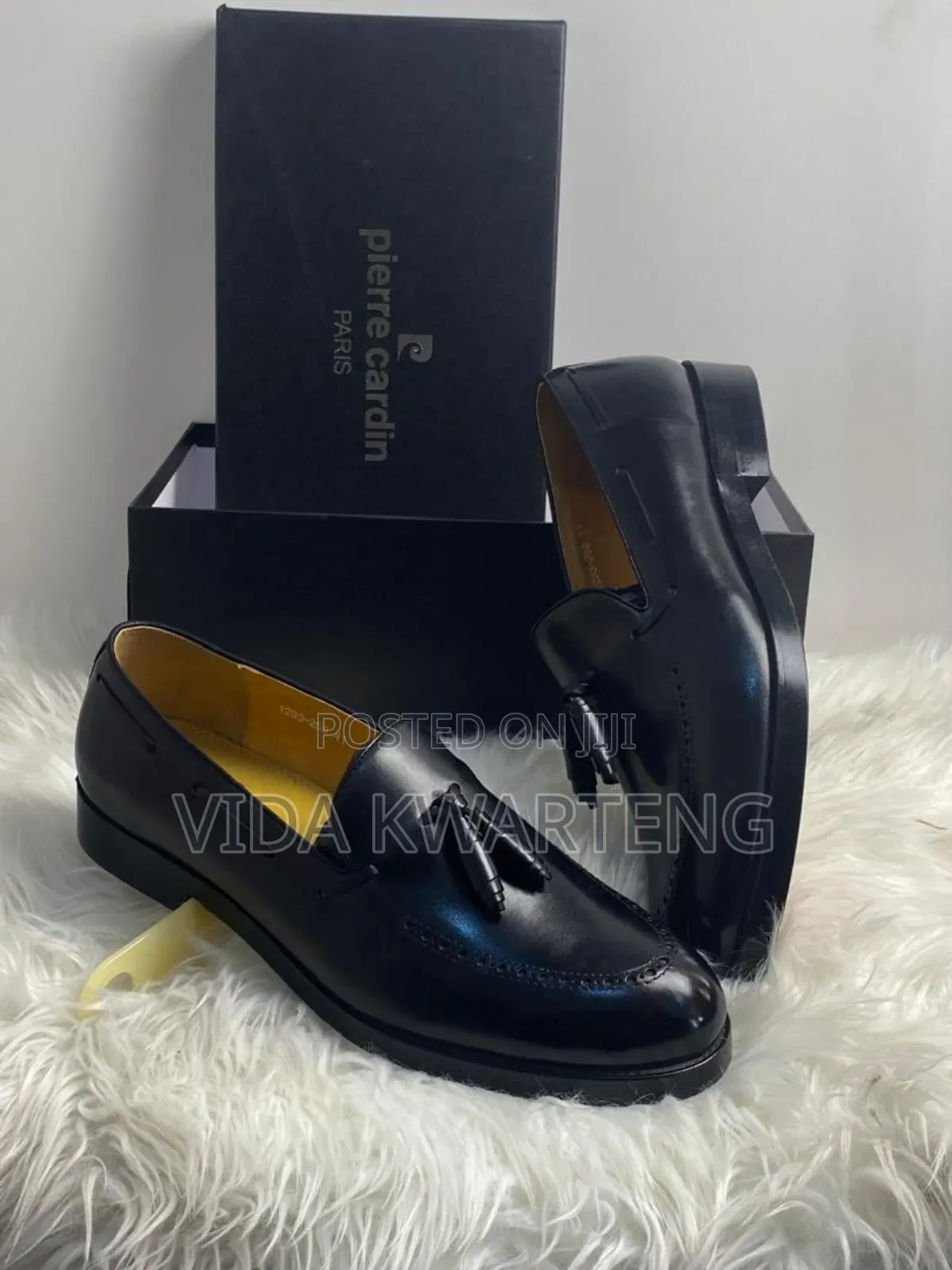 Executive Classic Pierre Cardin Black Leather Ring My Bell Shoe