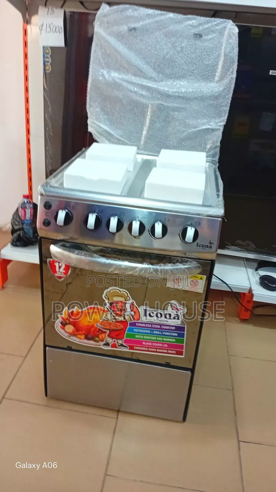 Heavy Duty Icona London 4 Burner Gas Cooker Reliable Power