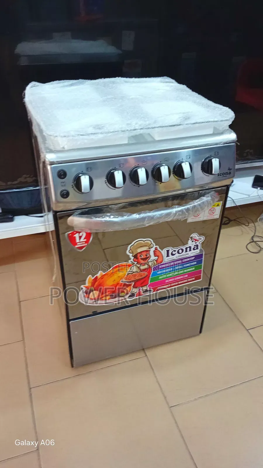 Clean Design Icona London 4 Burner Gas Cooker Easy Cook