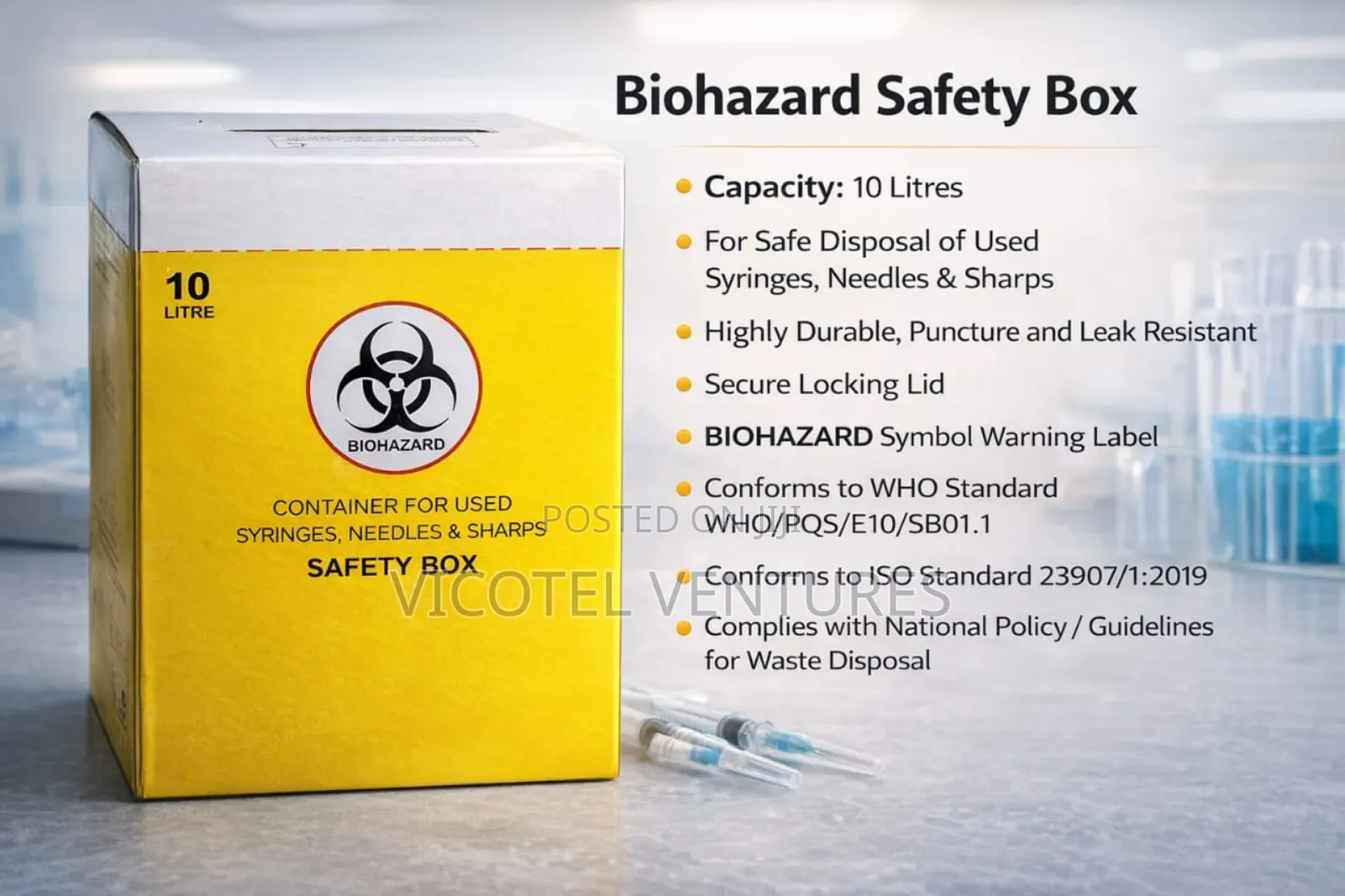 Disposable Safety Box 10ltrs