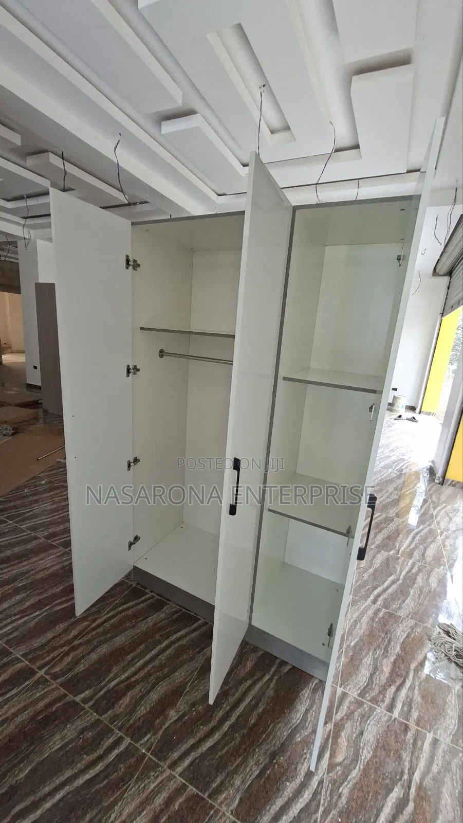 Glossy Double Wardrobe 120x55x200cm