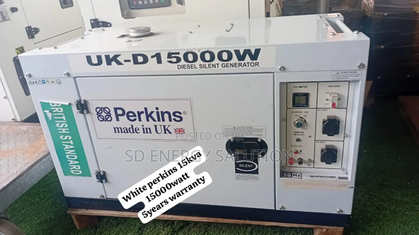 Daily Use Perkins 15kva 15000watt Diesel Generator Silent