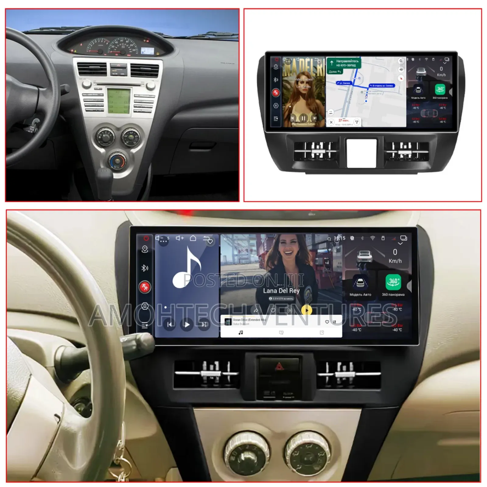 Void, Belta, Yaris Android Carplay Big Screen