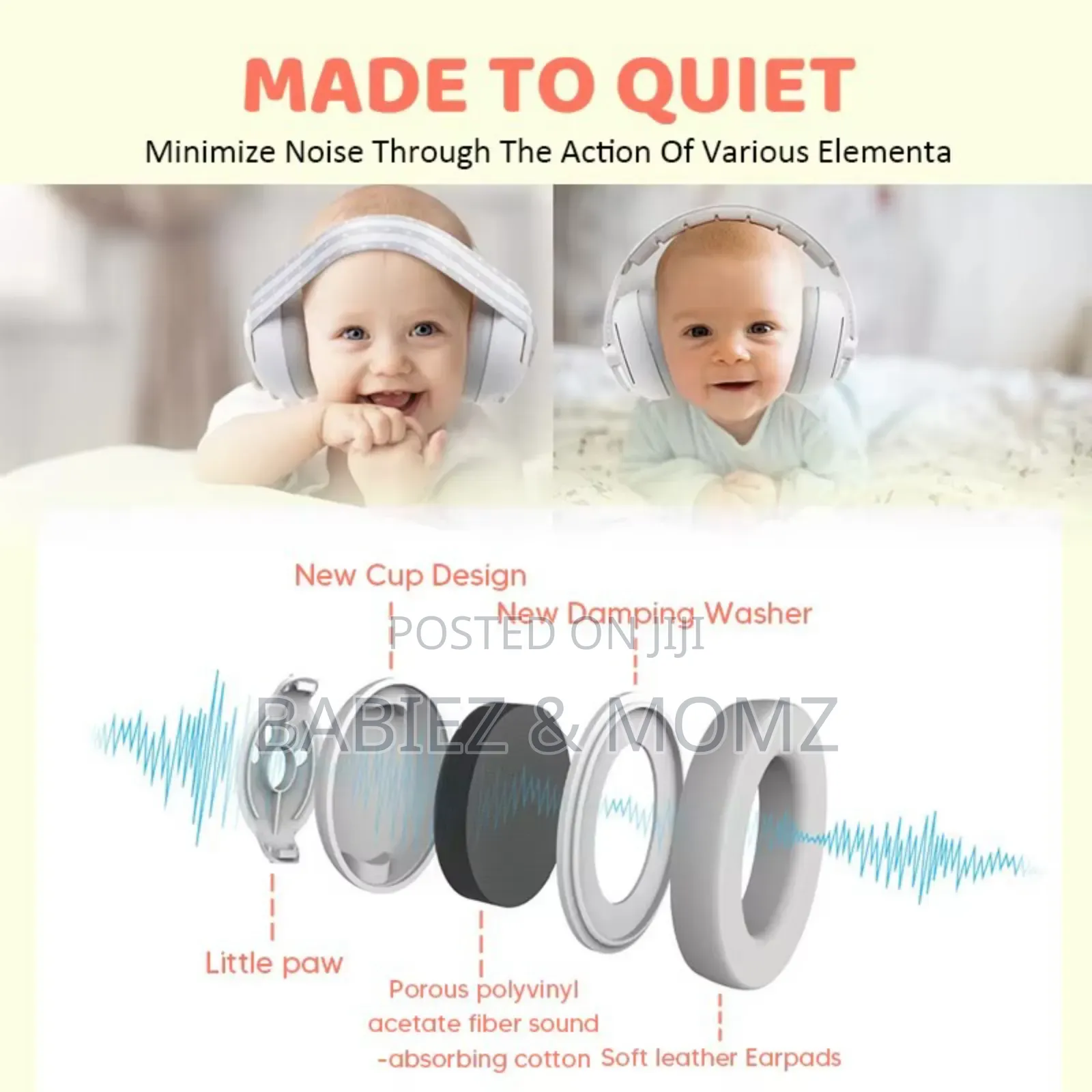 2-in-1 Baby Earmuffs – Noise Protection Headphones For Infants