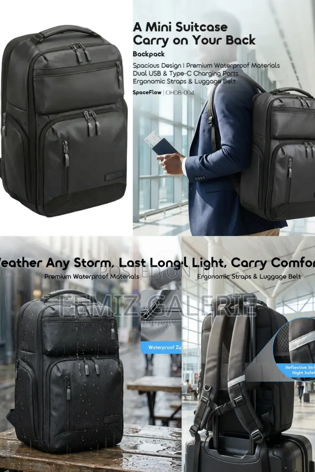 Oraimo Spaceflow Spacious Waterproof Backpack
