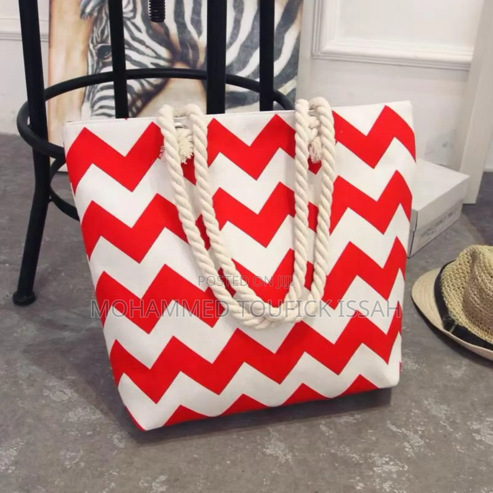 Large Capacity Canvas Women's Shoulder Bag Embroidered Tote Bag