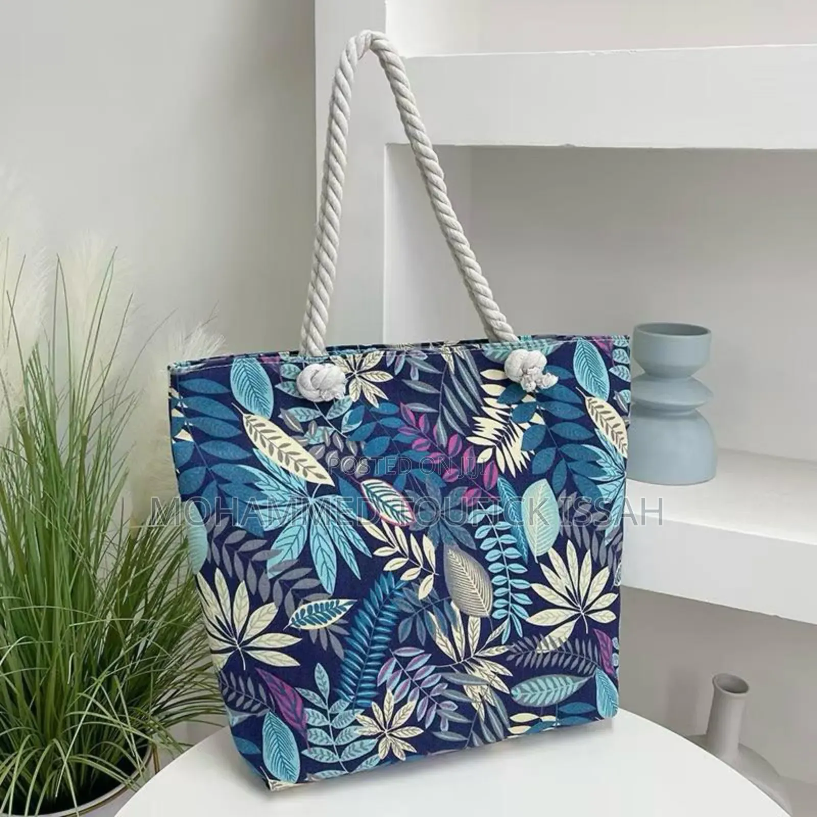 Large Capacity Canvas Women's Shoulder Bag Embroidered Tote Bag