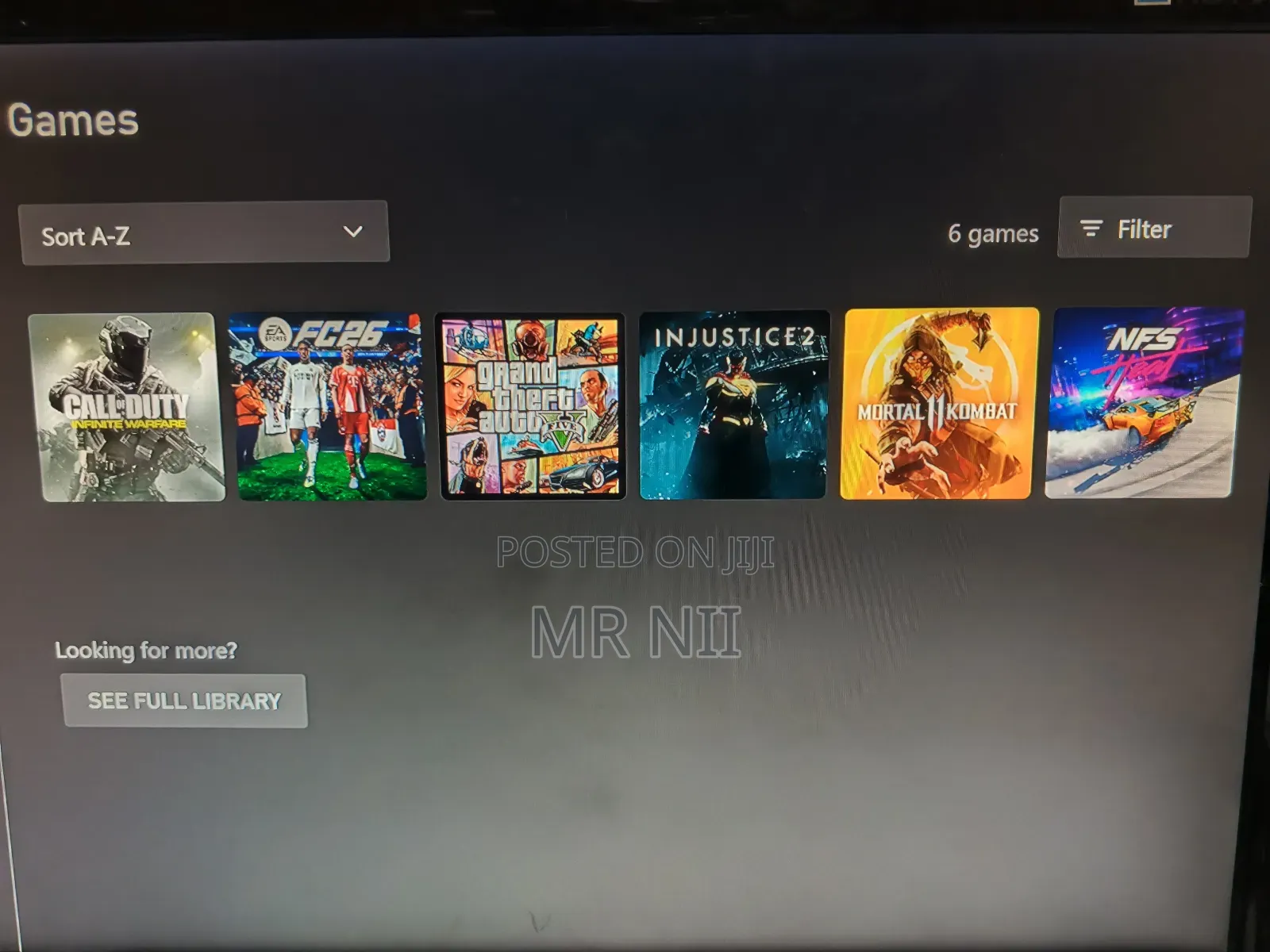 Xbox One With 1 Controller and 6 Games