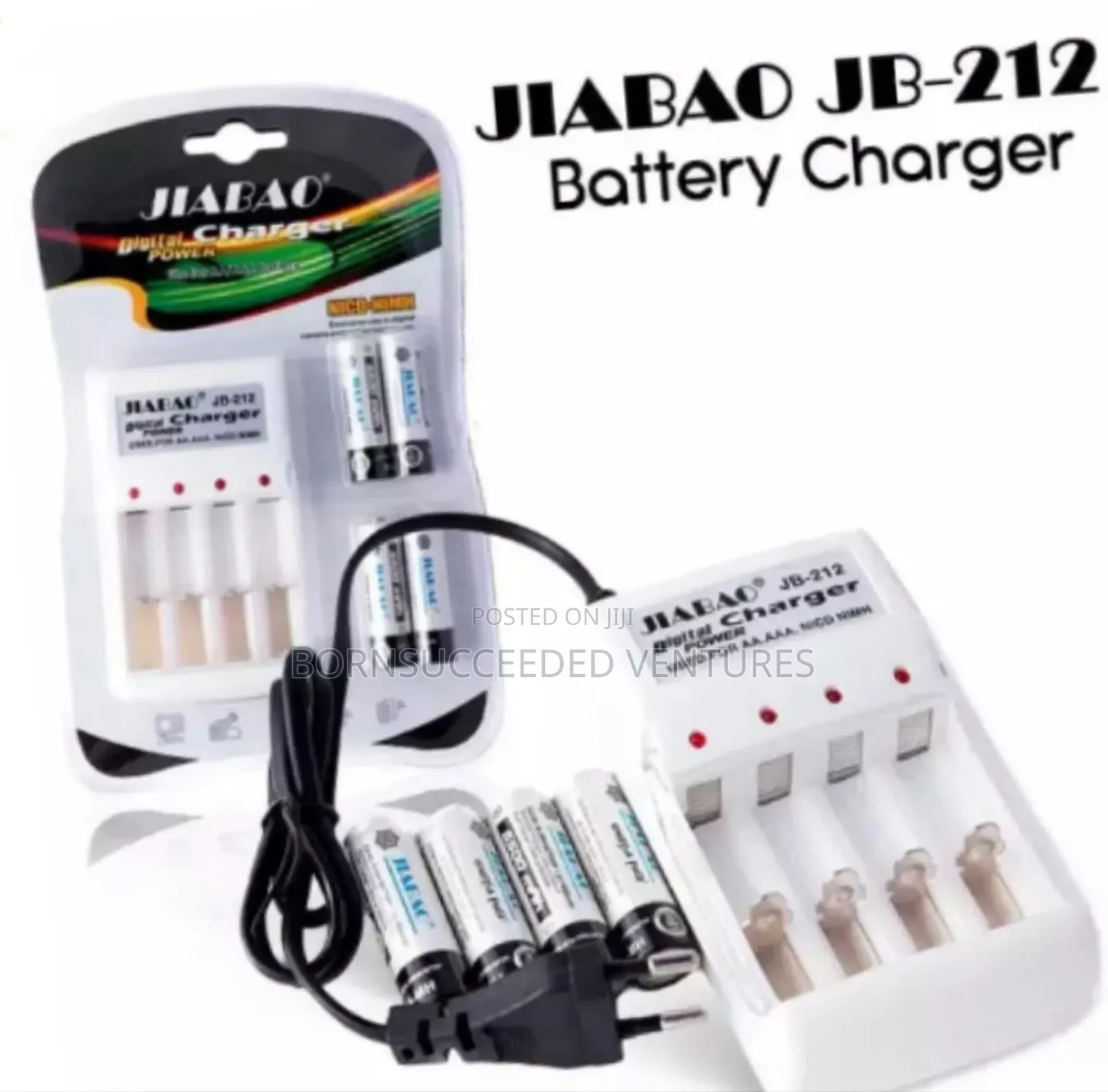 Jb-212 Battery Charger With 4 Pieces 350mah Aa/600mah