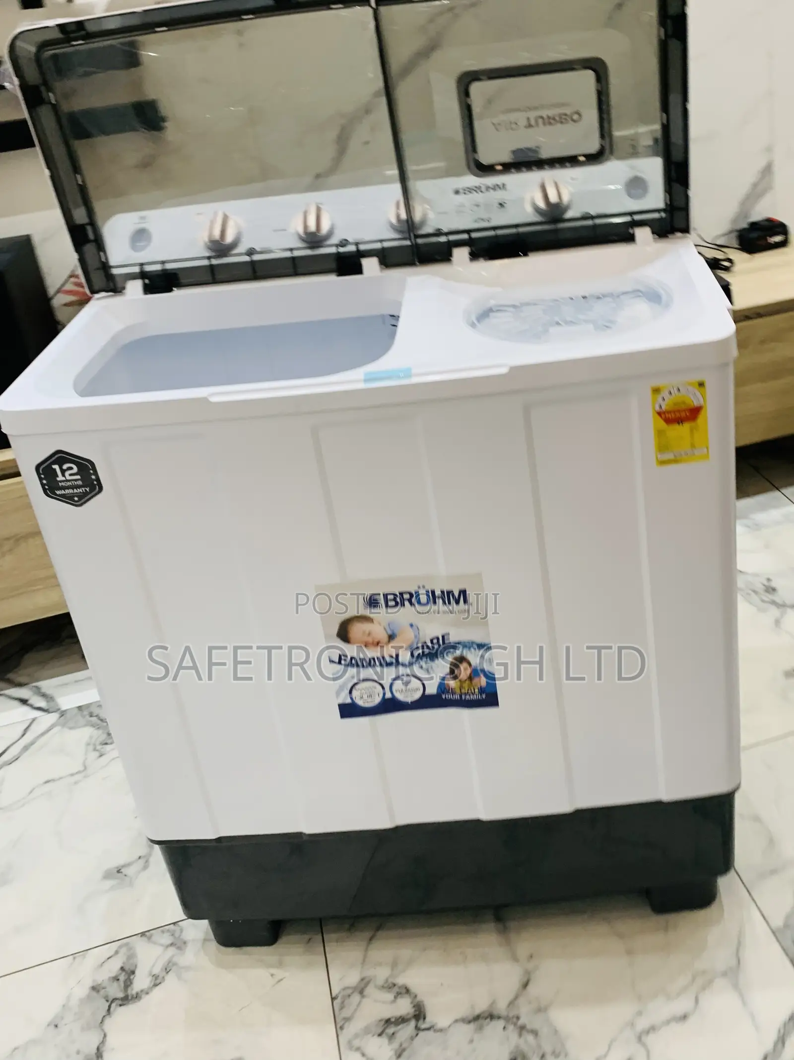Super Best Semiautomatic Bruhm Topload 12kg White Washingmachine