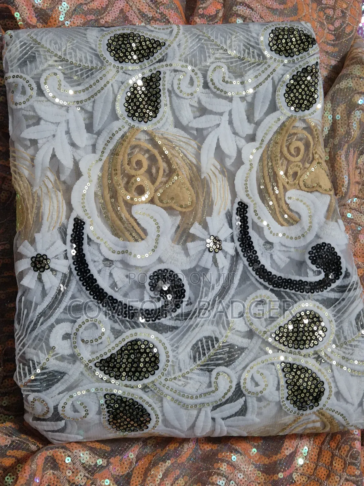 Beautiful Mesh Lace With Floral Design