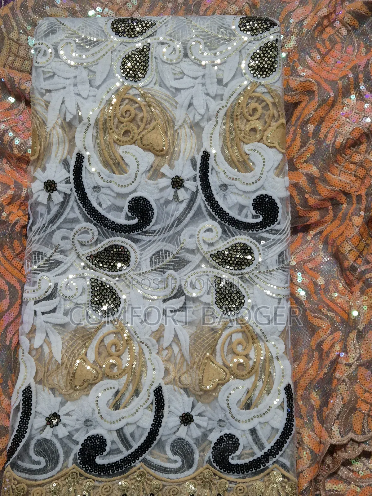 Beautiful Mesh Lace With Floral Design