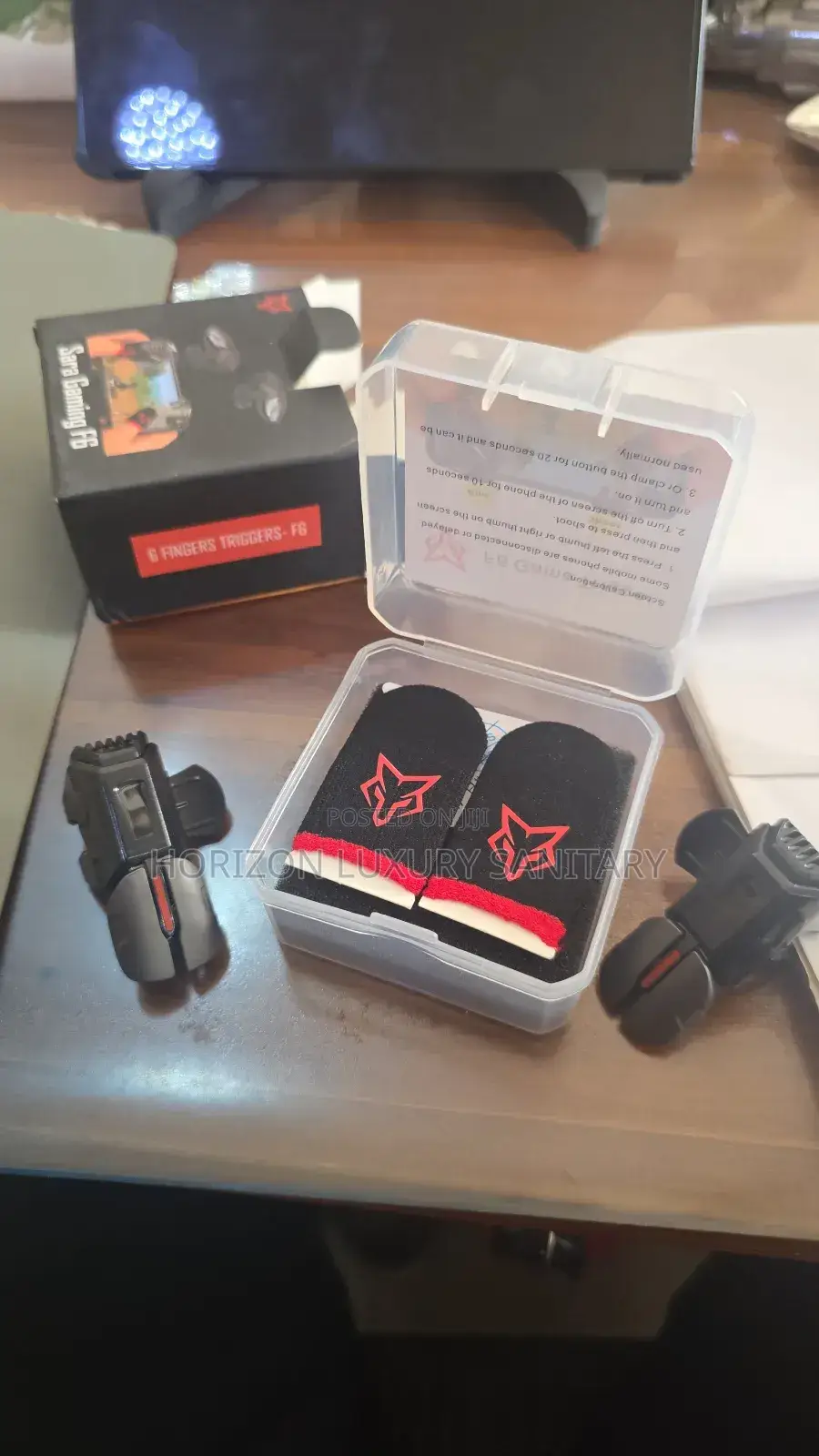 G21 Six Fingers Mobile Game Trigger for Aim Shooting L1 R1 With Sleeve