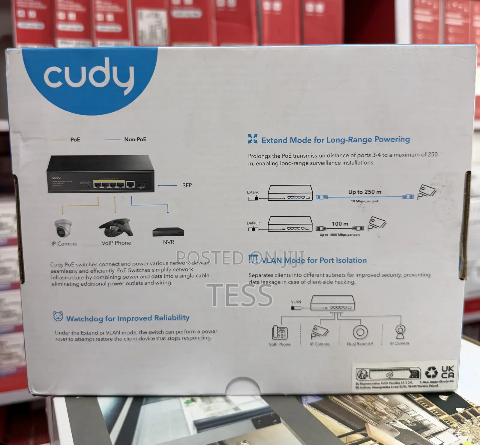 Cudy 5 Port Gigabit Poe Switch With 1 SFP Slot Gs1005pts1