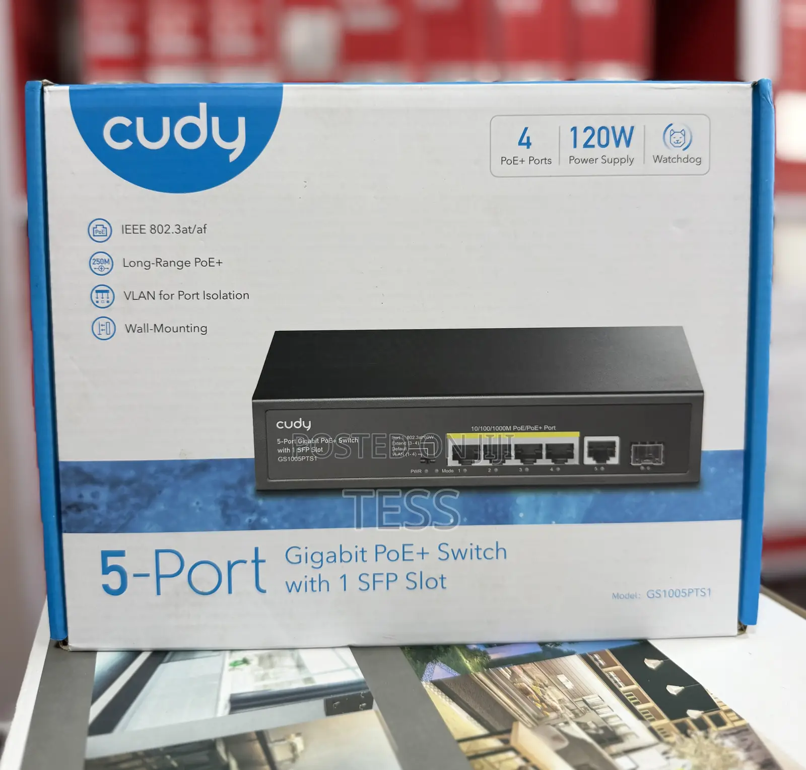 Cudy 5 Port Gigabit Poe Switch With 1 SFP Slot Gs1005pts1