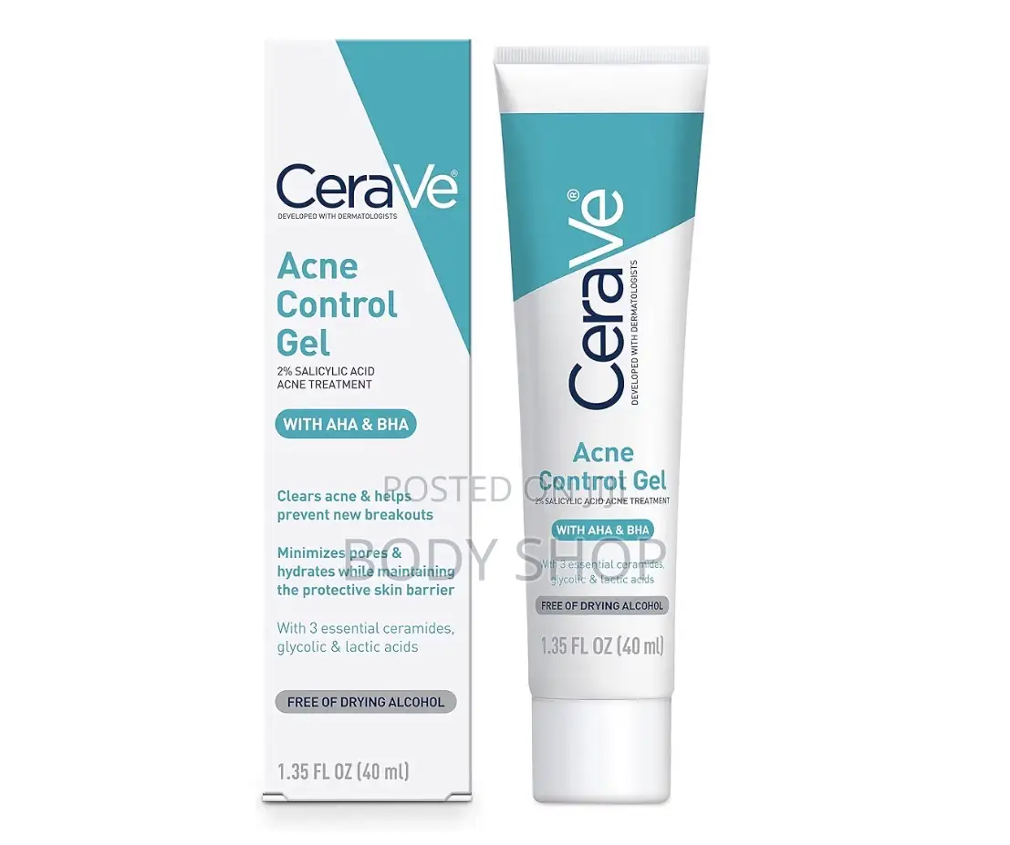 Cerave Acne Control Gel, 2% Salicylic Acid With Glycolic + Niacniamide