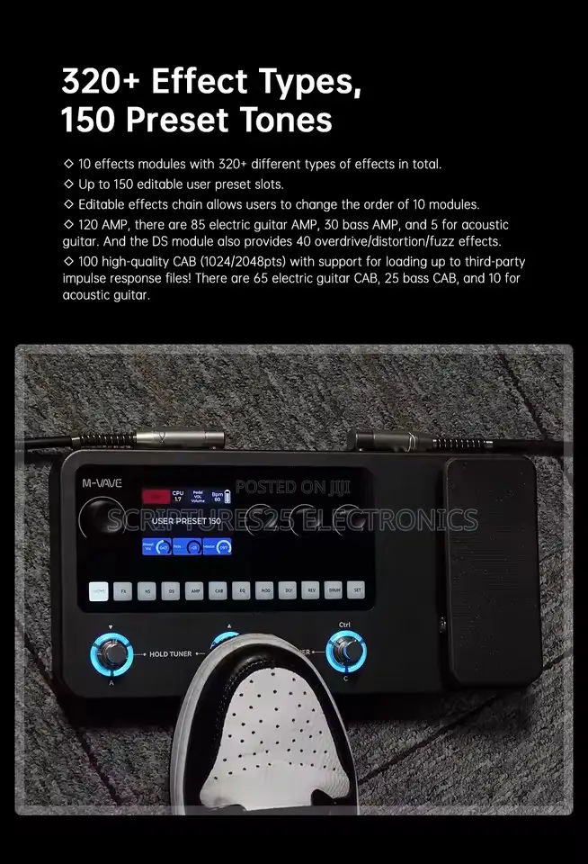 Mk20 Multi Effect Pedal For Bass And Guitar Wit Looper And Drum Mch In