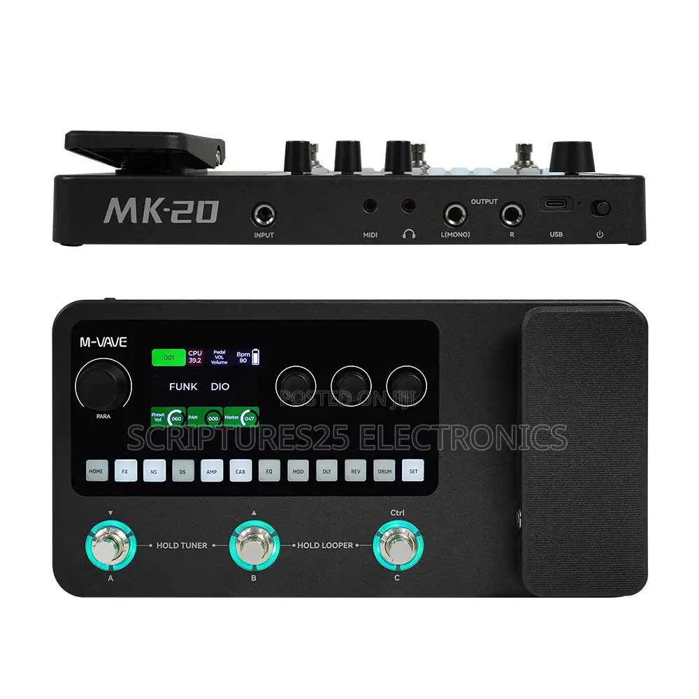 Mk20 Multi Effect Pedal For Bass And Guitar Wit Looper And Drum Mch In