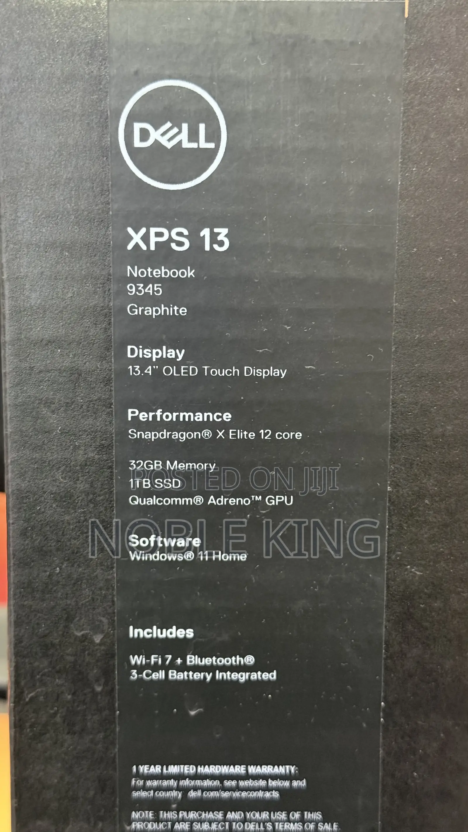New Laptop Dell XPS 13 9350 32GB Qualcomm Snapdragon X Elite SSD 1T