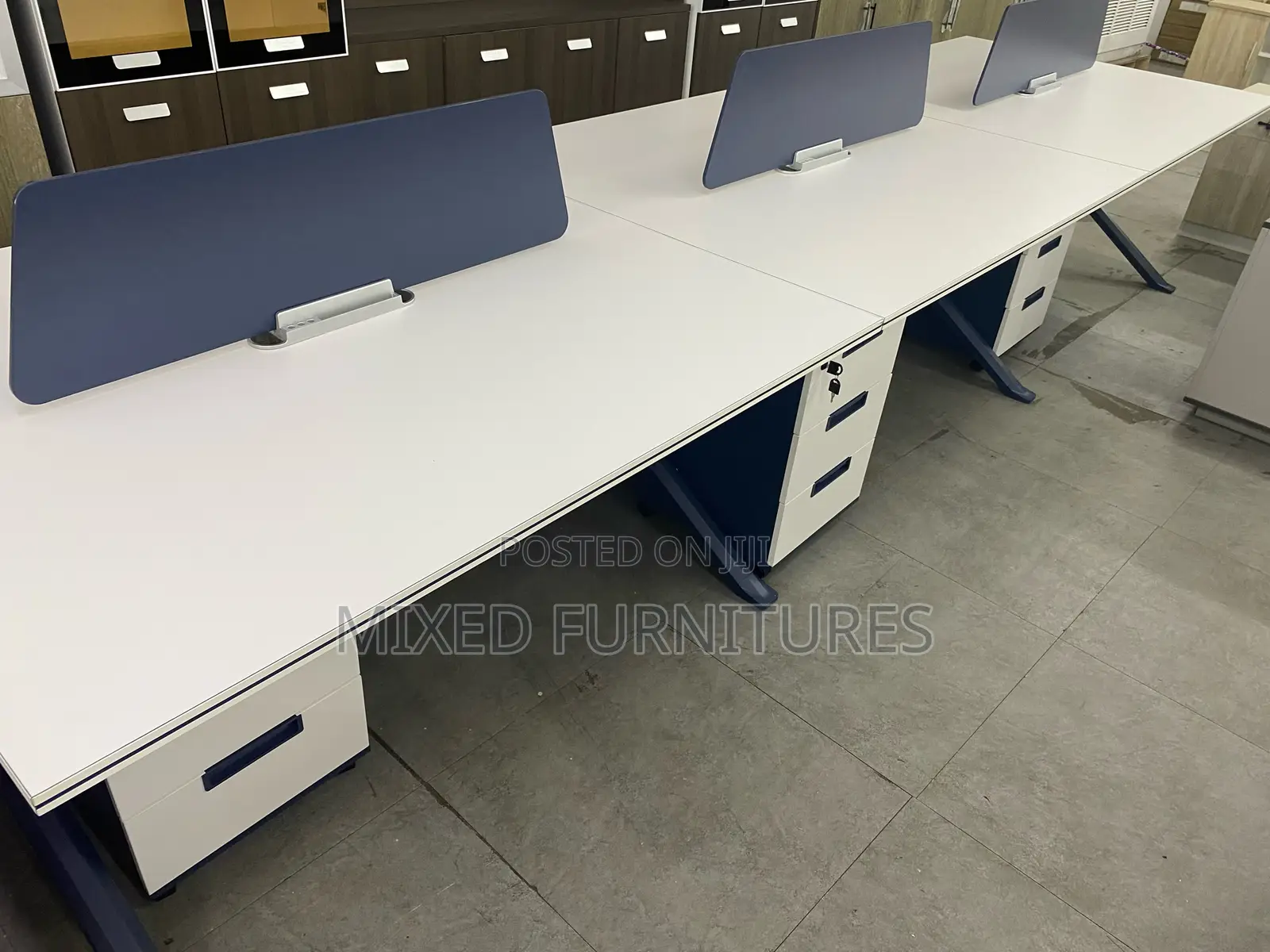 Workstation 6 in 1 Seater With 6 Drawers for Office