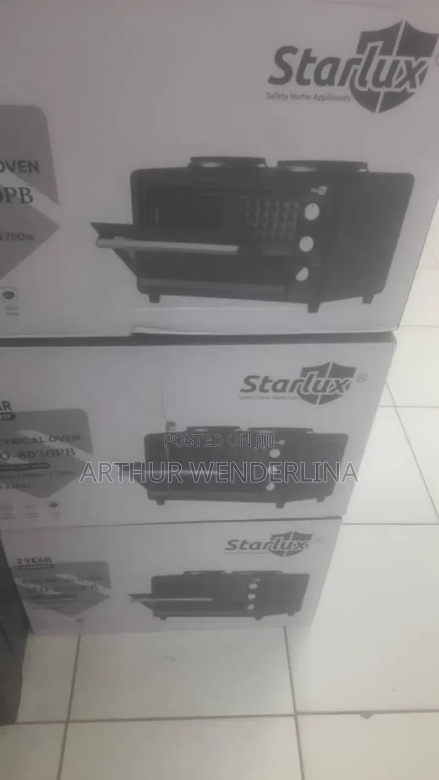 Starlux Oven With 2 Hot Plate on Top (30 20liters)