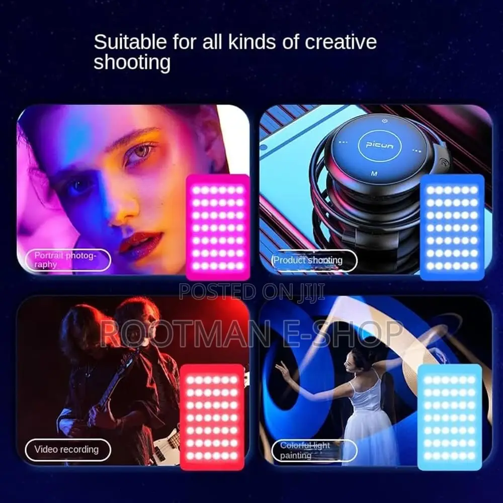 RBG Portable Pocket Camera Light Dimmable Panel Lamp | Full Color