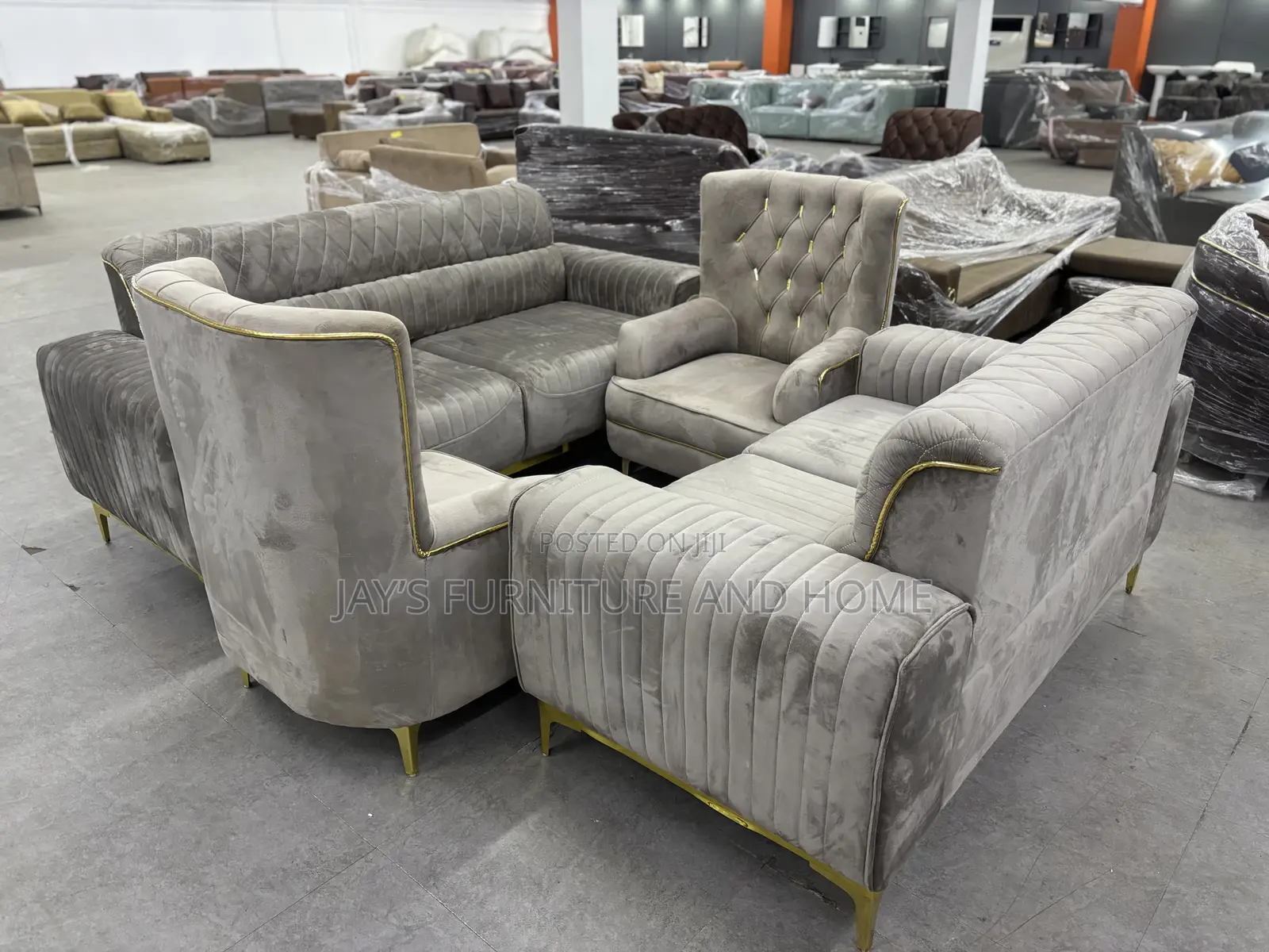 Luxurious Fabric Sofa Set(1+1+2+3)