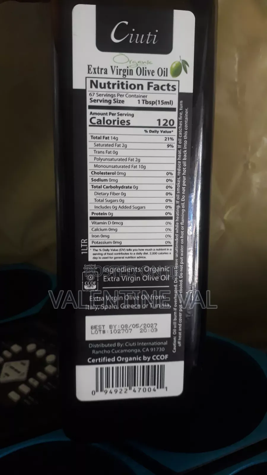 Cillit Extra Virgin Organic Olive Oil Express 8/5/2027