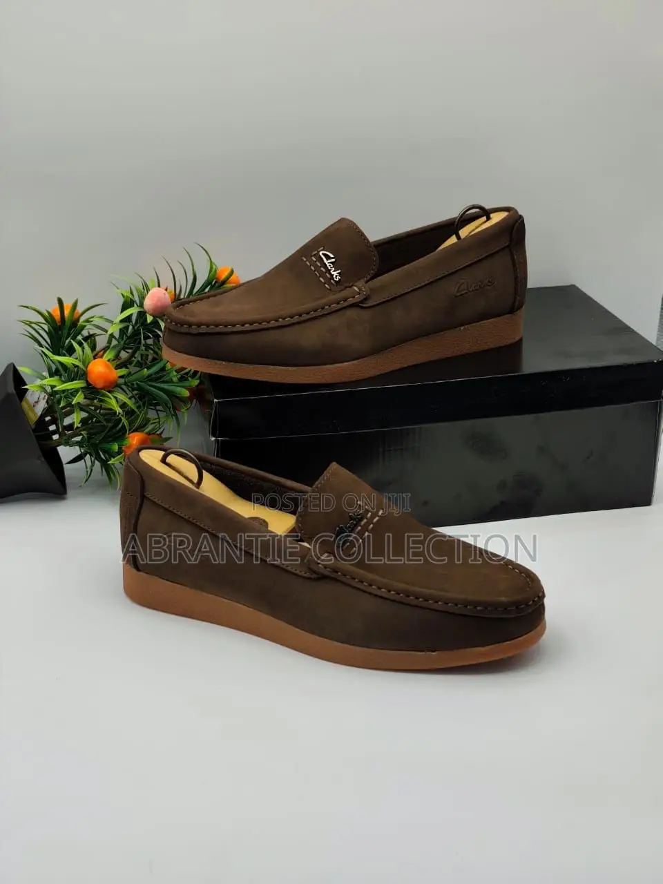 Clarks Loafers Suede Brown Available