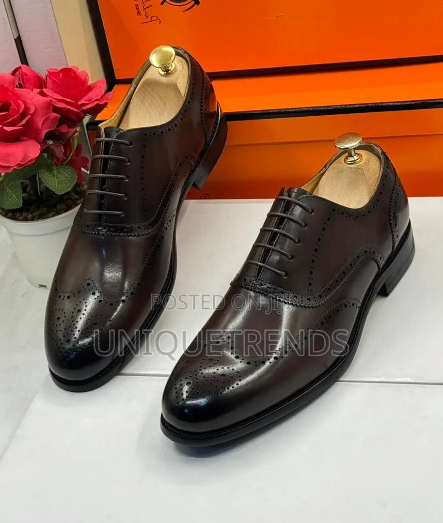 Executive Oxford Brogue Shoes (Brown)