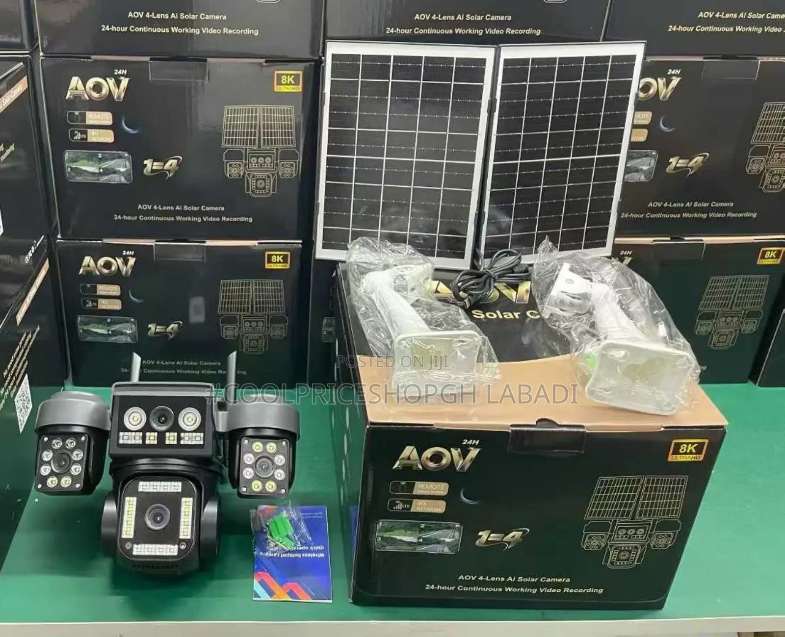 PTZ CCTV Aov 4 Lens 4g Camera With 128gb Sd