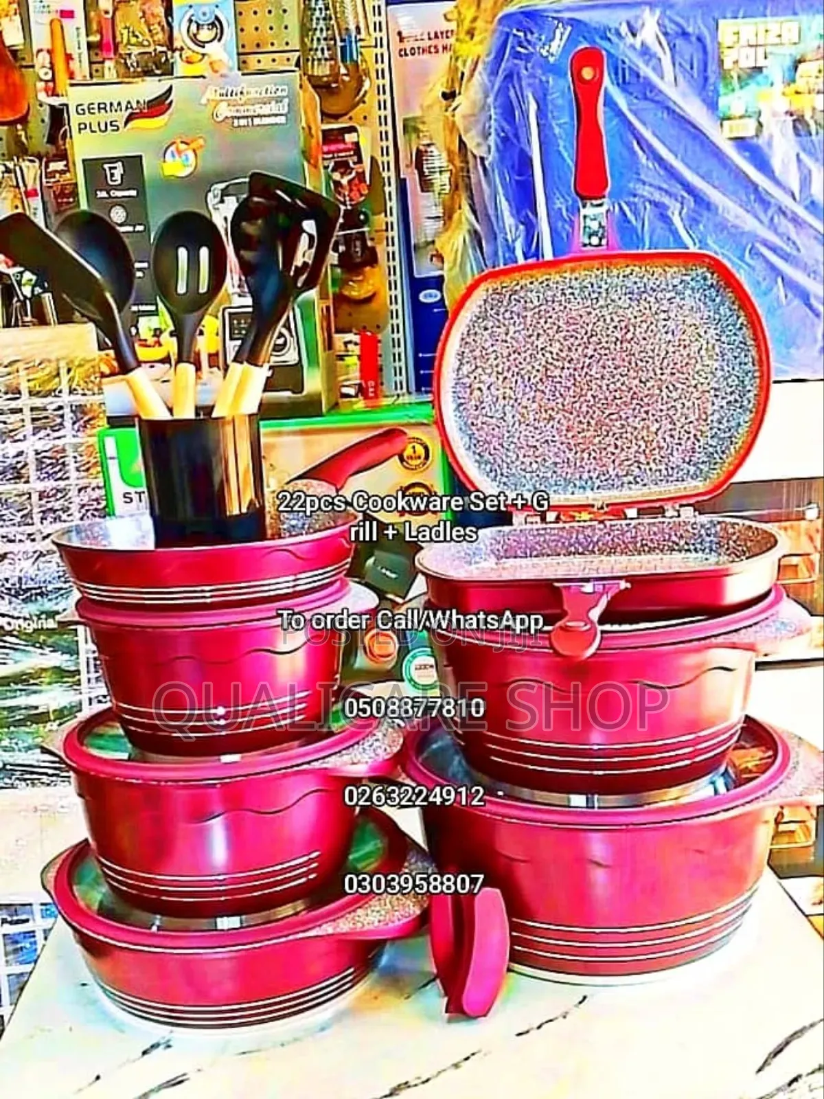 Cookware - 22pcs Lefon Cookware Set + Grill + Ladles