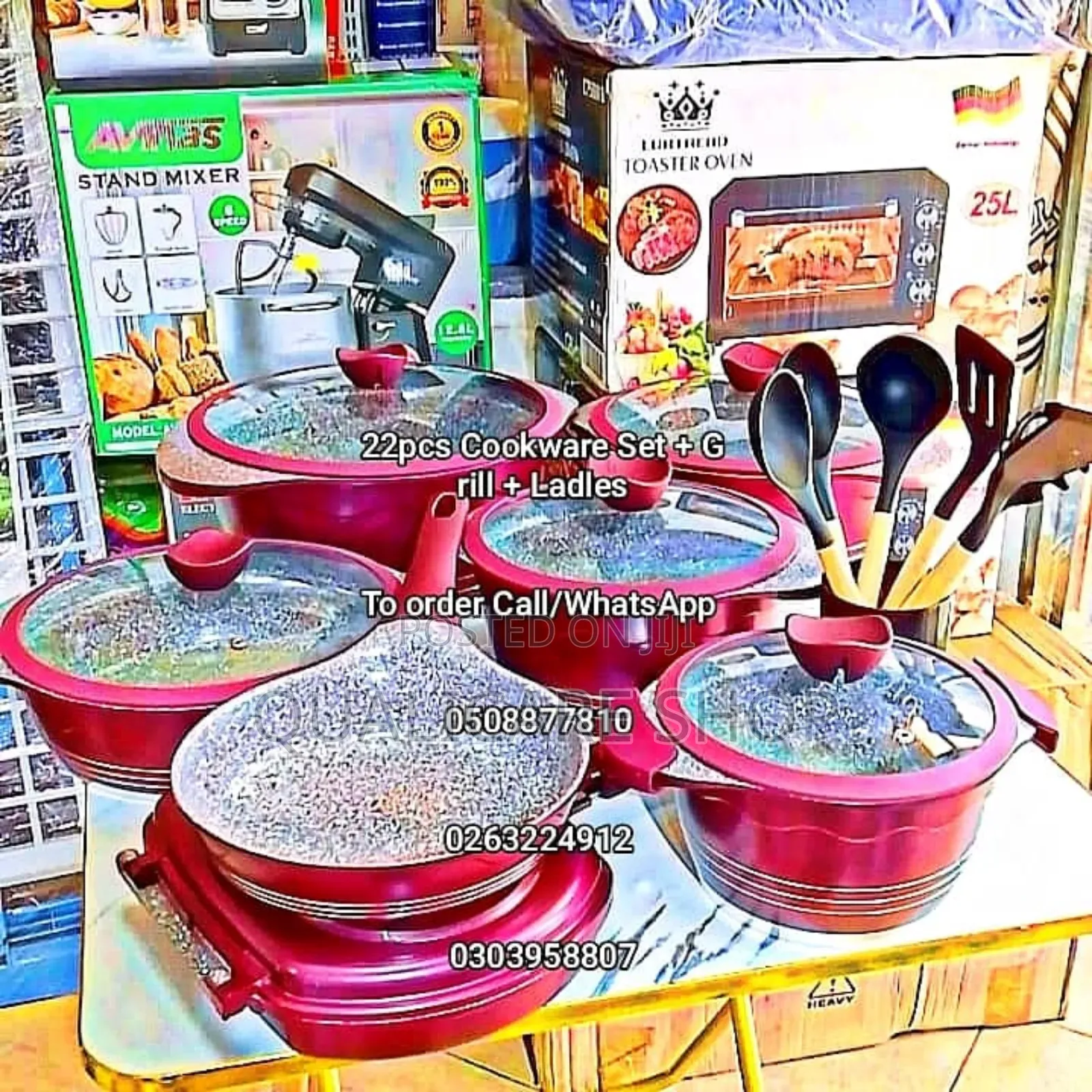 Cookware - 22pcs Lefon Cookware Set + Grill + Ladles