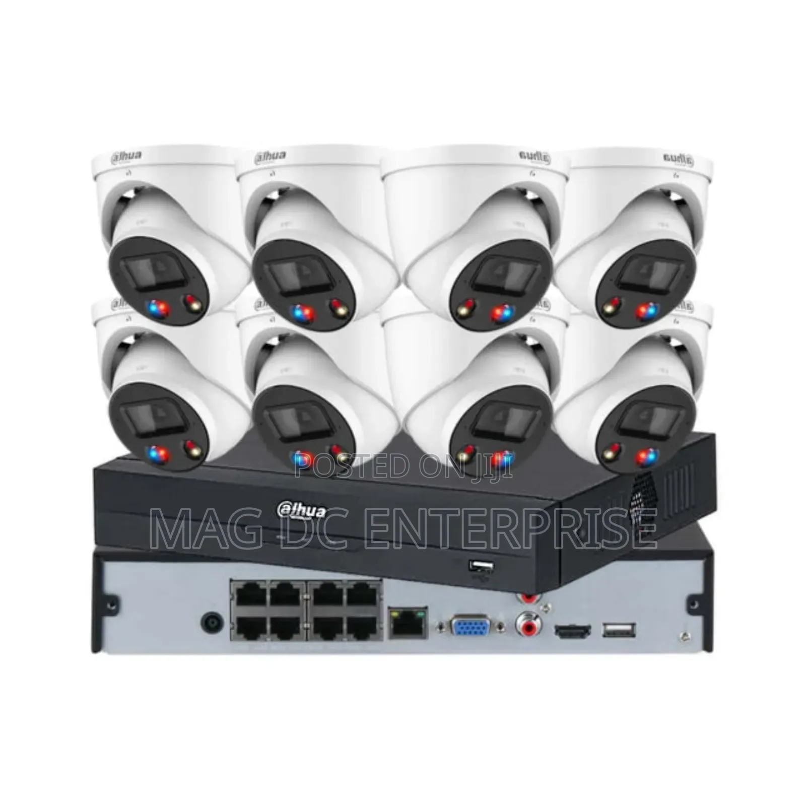 8 Channels Smart CCTV With 8 Cameras , Complete Cables and Accesories