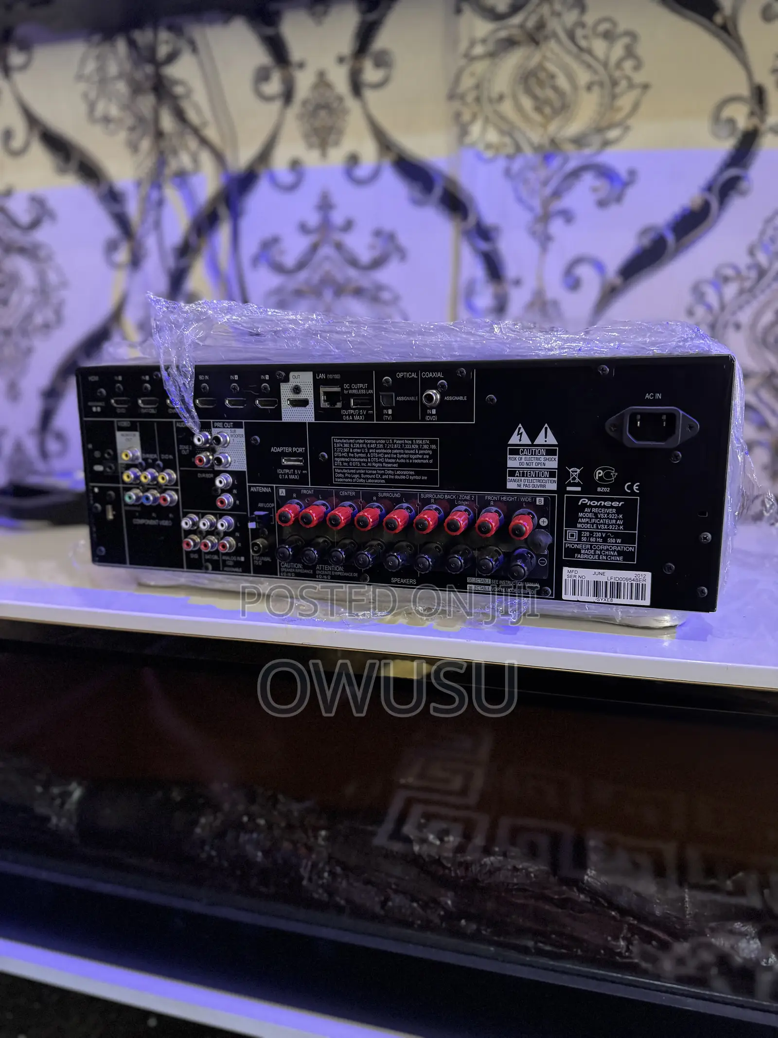 Pioneer VSX 922 7.2 Amplifier 550watts