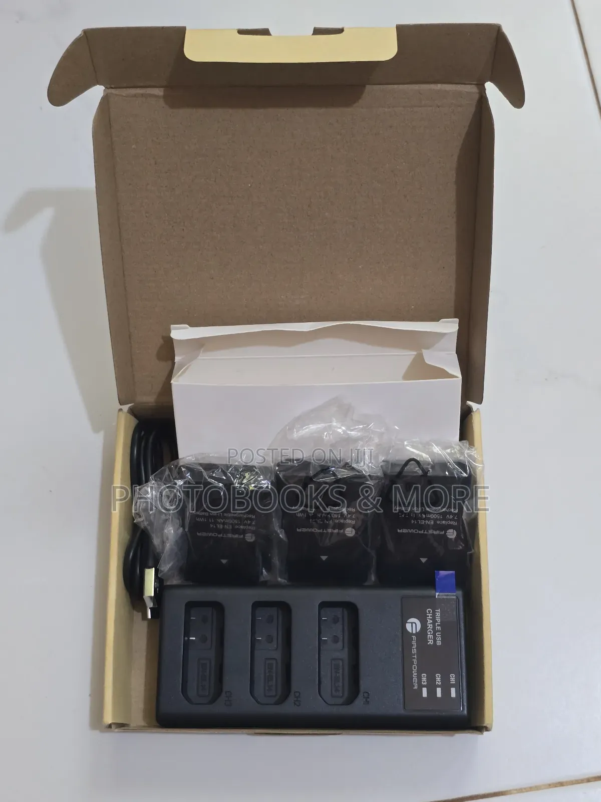 En-El14 Battery 3-Pack With Triple Slot Charger for Nikon Cameras