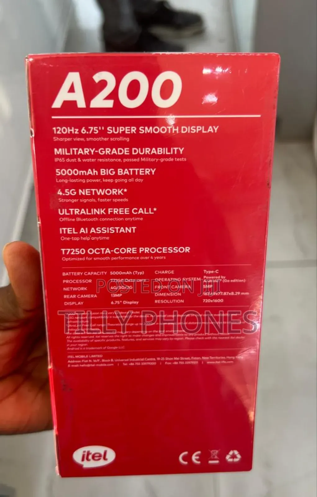 New Itel A200+ 128 GB Blue